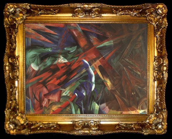framed  Franz Marc Animal Destinies : The Trees Show their Rings ; The Animals, their Veins, ta009-2